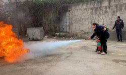 Sağlık personeline yangın güvenliği eğitimi verildi