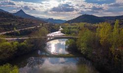 Sakarya Nehri'nin büyüleyici görüntüsü havadan kaydedildi
