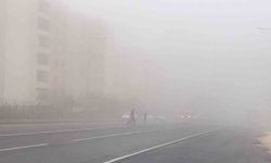 Şanlıurfa'da yoğun sis nedeniyle görüş mesafesi azaldı