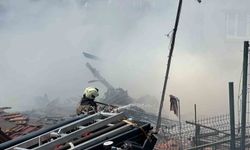 Sarıyer'de çıkan yangın gecekonduyu küle çevirdi