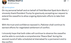 Şerif'ten Trump'a ateşkes için teşekkür mesajı