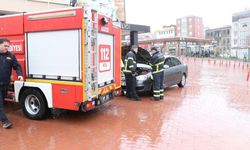 Sinop'ta otomobilde yangın olayı