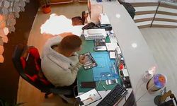 Şişen batarya korkuttu, iş yerinde patladı