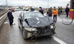 TEM Otoyolu'nda dökülen atıklar zincirleme kazaya yol açtı, 7 araç birbirine girdi