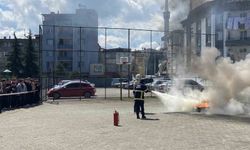 Ünye'de öğrencilere yangın güvenliği eğitimi verildi