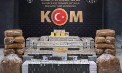 Uşak'ta kaçak makaron ve tütün operasyonu