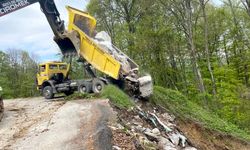 Yenitepe Köyü'nde heyelan sonrası stabilizasyon çalışmaları başlatıldı