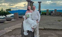 Antik kentin büyüsü, düğün fotoğrafı çektiren çifte ilham verdi