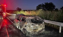 Çorlu-Yenice yolunda otomobil yangını paniğe yol açtı