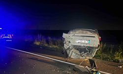 Çorlu'da SUV araç menfeze çarparak takla attı: Anne ve çocuğu hafif yaralandı