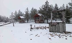 Çorum'un zirveleri karla kaplandı