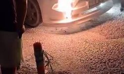 Diyarbakır'da yolcu minibüsünde çıkan yangın paniğe yol açtı