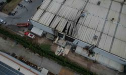 Hendek'teki patlamanın olduğu fabrika havadan görüntülendi