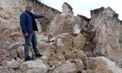 Heyelan Kayasuyu köyünde panik yarattı