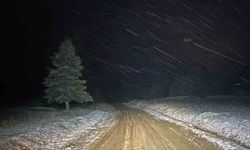 Kastamonu'nun yüksek kesimlerinde kar yağışı sürüyor