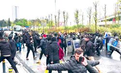 Mecidiyeköy'de izinsiz yürüyüşte polisin müdahalesi