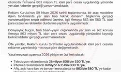 Ticaret Bakanlığı: 'Otomotiv firmasına 863 milyon lira ceza uygulanmadı'