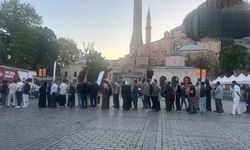 Vatandaşlar Kurban Bayramı namazını Ayasofya'da eda etti