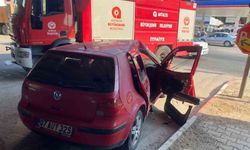 Aksu'da otomobil ve tır çarpıştı- Video
