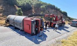 Alaşehir-Eşme yolunda tanker kazası