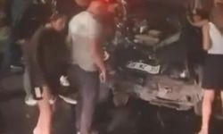 Astsubayları taşıyan otomobil bariyerlere çarptı: 3 kişi yaralandı