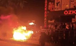 Ataşehir'de iş yeri önünde yangın paniği