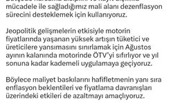Bakan Şimşek: 'Dezenflasyon için mali alanı kullanıyoruz'