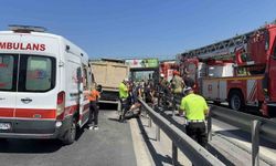 Basın Ekspres'te motosiklet kazası: Sürücü hafriyat kamyonunun altında can verdi