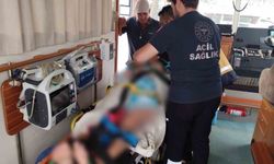 Bodrum'da tekneden düşen turist hastaneye kaldırıldı