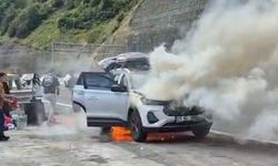 Bolu Dağı Tüneli girişinde cip yangını paniği