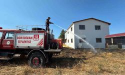 Bolu'da kereste fabrikası yakınında çıkan yangın hızlı müdahale ile söndürüldü