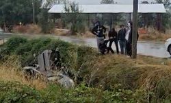 Bolu'da otomobil sulama kanalına düştü: 1 yaralı- Video