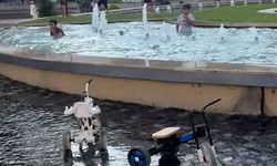 Bolu'da yasaklı havuzda çocuklar tehlikeye rağmen yüzdü