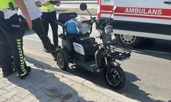 Burdur'da 3 tekerlekli motosiklet devrildi, sürücü yaralandı