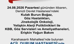 Denizli Devlet Hastanesi Bazı Bölümlerini Acil Durum Hastanesine Taşıyor