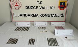 Düzce'de tarihi eserlerin peşine düşüldü, 196 sikke ele geçirildi