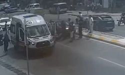 Edirne'de otomobil yayaya çarptı: Kaza anı güvenlik kamerasında