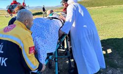 Eğrisu Yaylası'nda Düşen Kadın Hastaya Uçak Ambulansla Müdahale