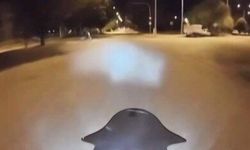 Erzincan'da motosiklet kazası kask kamerasında kaydedildi