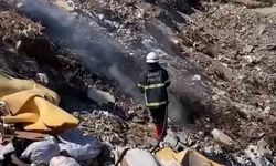 Erzin'deki çöplükte çıkan yangın kısa sürede söndürüldü