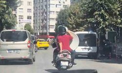 Eskişehir'de motosikletle tehlikeli taşımacılık