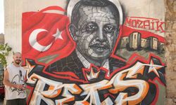 Gaziantep'ten Cumhurbaşkanı Erdoğan'a 25. yıl hediyesi: Grafiti sanatıyla portre