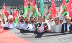 Habur Sınır Kapısı'nda Filistin Konvoyu için eylem yapıldı