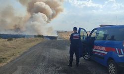 Havsa'da mera yangını: Duman trafiği felç etti