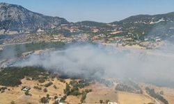 Kaş'ta orman yangınına müdahale sürüyor