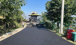 Kavakbıçkı köyünde asfalt serim çalışmaları başladı