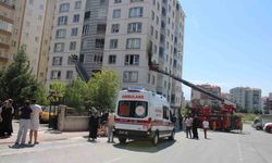 Kayseri'de 9 katlı binada korkutan yangın: 1 çocuk da dahil 3 kişi kurtarıldı