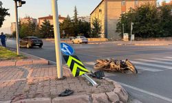 Kayseri'de otomobil motosiklete çarptı, sürücü ağır yaralı