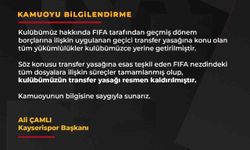 Kayserispor'dan sevindirici haber: Transfer yasağı sona erdi