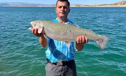 Keban Barajı'nda Amatör Balıkçının 5,5 Kilogramlık Alabalık Başarısı